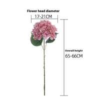 Haute qualité artificielle vraie touche Latex hortensia fleur tige grande tête pour fête hôtel Table de mariage fleurs décoratives bleu