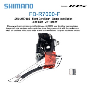 Groupe Shimano <span class=keywords><strong>105</strong></span> <span class=keywords><strong>R7000</strong></span> 2*11 vitesses pour vélo de route, comprenant dérailleur avant, dérailleur arrière, levier de vitesses, accessoires pour vélo de route 11 vitesses - Product Image 3