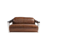 Canapé industriel Chesterfield 3 places en cuir véritable noir, design moderne, structure en bois massif, pour école