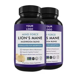 Tốt cho sức khỏe nhãn hiệu riêng nootropics não bổ sung hỗ trợ cho Focus năng lượng nấm Gummies