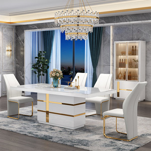 Bàn ăn hiện đại với 6 ghế bahut moderne bảng ET Chaise complet muebles de comedor esstisch đồ nội thất nhà Bếp thiết lập - Product Image 1