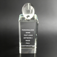 Trophée de championnat de football en cristal poli personnalisé OEM ODM Neelpure 8AKL109 avec impression UV