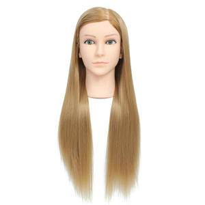 Cabeza <span class=keywords><strong>de</strong></span> Maniquí <span class=keywords><strong>de</strong></span> Peluquería Profesional <span class=keywords><strong>de</strong></span> 35 cm, Cabello Real para Prácticas <span class=keywords><strong>de</strong></span> Salón, Entrenamiento <span class=keywords><strong>de</strong></span> Peinado, Trenzado, Maquillaje y Modelado - Product Image 4