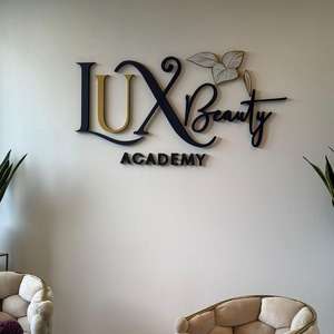 Insegna Popolare con Logo Tagliato al <span class=keywords><strong>Laser</strong></span> in Oro, Targa da Parete con Logo, Insegna per Atrio e Ufficio - Product Image 2