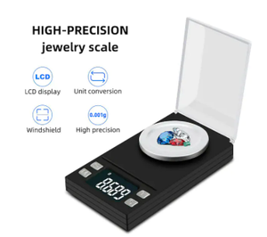 เครื่องชั่งน้ำหนักแบบดิจิตอล 0.001 กรัม 50 กรัม สำหรับห้องปฏิบัติการ เครื่องประดับ เพชร สมุนไพร ทองคำ - Product Image 2