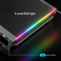Support de moniteur PC ergonomique pour le gaming, avec rétroéclairage RGB, pliable, gain de place, organiseur de bureau, base pour le rangement du clavier
