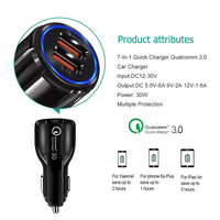Chargeur Voiture Portable Universel Haut de Gamme en Gros QC 3.0 à Double Port USB-A pour iPhone Samsung à Charge Rapide