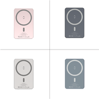 Power Bank Ultra Tipis dan Ringan, Mudah Dibawa, Kapasitas 5000mAh, Pengisian Cepat, Pengisi Daya Nirkabel untuk Ponsel dan Jam Tangan