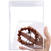 Sacs en PVC transparents auto-adhésifs pour bijoux, petites pochettes en plastique transparentes, sacs à fermeture éclair pour ranger les bagues, les boucles d'oreilles, les colliers et les bijoux