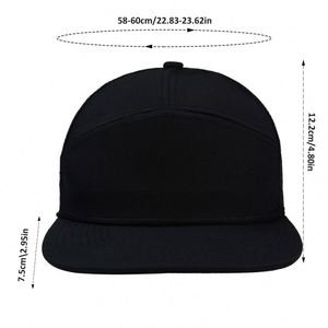 Custom 7-Panel Laser Cut Hole Mesh Golf <b>Cap</b> Rope Perforated Snapback Sports Baseball <b>Cap</b> <b>Flat</b> Brim Street Style Common Unisex - Product Image 2