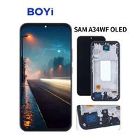 Untuk Samsung Galaxy A33 5G SM-A336 Layar In-cell 6.1 Inci Digitizer Full Assembly dengan Frame (Hitam)