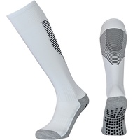 Chaussettes de football professionnelles ODM de compression, sportives, doublées en tissu éponge, montantes au-dessus du genou, antidérapantes pour hommes, femmes et enfants