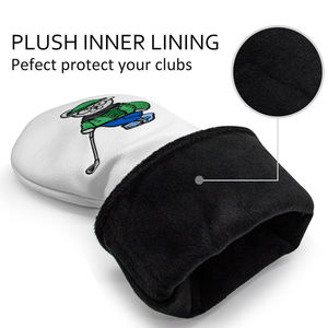 Fundas de Alta Calidad para Palos de Golf, de Cuero PU, con Diseño Divertido, para Driver, Fairway y Híbridos - Product Image 3