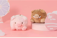 Peluche Cochon Multifonctionnelle, Doudou, Porte-clés, Pendentif de Sac, pour Couple et Meilleur Ami, en Tissu de Coton Brodé, Polyester et PP