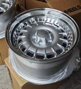 Cerchi in Lega YQ Old School Deep Dish da 17 Pollici 5x112 con Bordo Lucidato a Rivetti per Auto <span class=keywords><strong>Mercedes</strong></span> Benz <span class=keywords><strong>Vintage</strong></span> W123 R129 W202 - Product Image 1