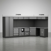 Système de rangement de garage en acier laminé à froid robuste, armoire à outils OEM avec capacité de charge de 500 kg pour atelier et réparation automobile