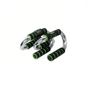 Support de pompes et d'abdominaux électroplaqué vert en forme de S - Product Image 1