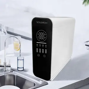 SOUDRON Portable Reverse Osmosis Alkaline Water Purifier Countertop Ro Water Purifier 5 Stage Temperature Water Dispenser