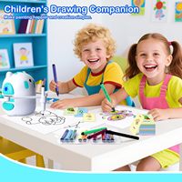 Robot de dessin pour enfants, 150 cartes éducatives, jouet de peinture interactif intelligent à commande vocale, Montessori, en plastique, unisexe, âges 3-8, Chine, anniversaires