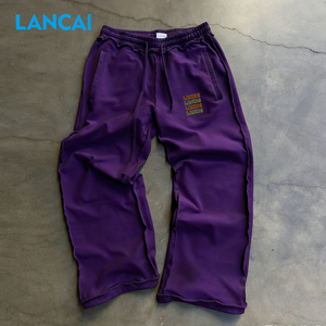 ชุดเซ็ตเสื้อฮู้ดซิปเปิดด้านหน้าปักลาย Lancai แบบ 3 มิติ ระบายอากาศได้ดี สำหรับผู้หญิง ใส่ได้ในฤดูหนาว พร้อมกางเกงขายาวสไตล์สตรีทแวร์ ผ้าเทอร์รี่ 400gsm - Product Image 3