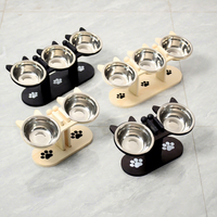 Support surélevé en bois pour gamelles d'animaux – Table d'alimentation pour chats, chiens et petits animaux