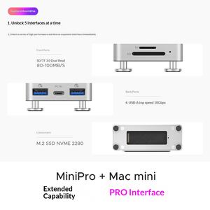 Station d'extension <span class=keywords><strong>ORICO</strong></span> MiniPro ATX pour Mini M4 Full Tower, support de bureau en acrylique - Product Image 3