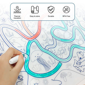 Manteles individuales de silicona modernos para niños, comedor, dibujo, tablero de garabatos, Mantel Individual, alfombrilla de mesa de oficina con impresión personalizada - Product Image 5