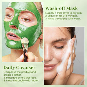 <span class=keywords><strong>Masque</strong></span> d'<span class=keywords><strong>argile</strong></span> au <span class=keywords><strong>concombre</strong></span> naturel avec logo personnalisé pour le visage, apaisant et hydratant, sensation de fraîcheur, minimisation des pores, soin de la peau - Product Image 4