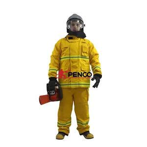 เจ้าหน้าที่ดับเพลิง CE ความปลอดภัย EN469กู้ภัยสารหน่วงไฟ Aramid ดับเพลิงสูท