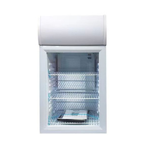 55L desktop <b>mini</b> single glass door <b>refrigerator</b> display cabinet with LED lighting, light box, stickers and lock - Product Image 4