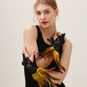 Op maat gemaakte veren kant luxe cosplay kostuumset polsband Halloween optredens - Dames op maat gemaakte kleur/maat comfortabel privé - Product Image 3