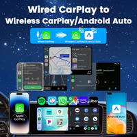 Kit Carlink Ota Upgrade Dual Usb CP2AT filaire vers sans fil Carplay Android Auto Adaptateur Contrôle vocal Stéréo Ai Box pour Apple Waze