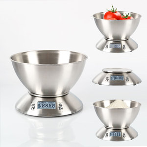 Báscula Digital de Cocina de 5 kg con Recipiente de Acero Inoxidable, Pantalla LCD Retroiluminada, Funciona con Batería, Medición de Peso 274, para Alimentos - Product Image 5