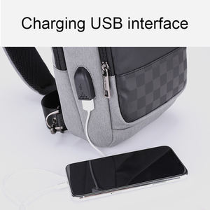 Arctic Hunter Custom Impermeabile Anti Furto Del Progettista Sacchetto di Petto USB Crossbody Borse A Tracolla Per Gli Uomini Singolo sacchetto di Spalla Crossbody Bag - Product Image 4