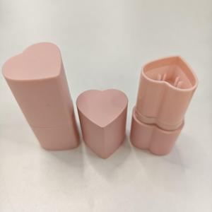 Spot Pink Heart Blush Stick Tubo vacío Rotativo Textura esmerilada Lápiz labial Contenedor Hexi Cosméticos Embalaje - Product Image 4