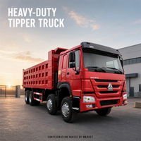 Низкая цена, б/у самосвал Sinotruk HOWO7 8x4, 12 колес, дизельный двигатель Weichai, коробка передач FAST, 371 л.с., для тяжелых грузов, карьерный самосвал, в наличии