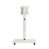 Soporte de TV de suelo móvil ajustable 10 ''-42'' Pulgadas Monitores Uso comercial Soporte de carros de carrito de TV giratorio