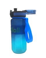 Bouteille d'eau dégradée de 750 ml, design innovant, sans BPA, en plastique de qualité alimentaire avec couvercle à paille pour le sport quotidien en extérieur