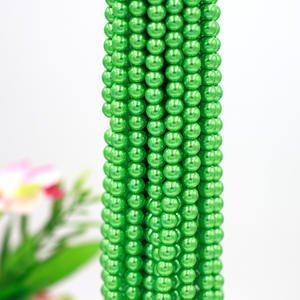 Perlas sueltas de imitación de cristal brillante al por mayor, 4mm, 6mm, 8mm, 10mm, 12mm, perlas de imitación Diy a granel con agujero para la fabricación de joyas - Product Image 6