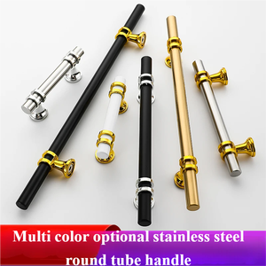 Kenop Pintu Kabinet Baja Tahan Karat Mewah Eropa, Gagang Minimalis untuk Lemari, Furnitur Dapur Mewah - Product Image 6