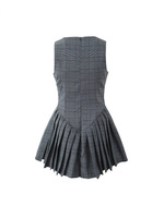 Robe d'été pour femme en lin mélangé à carreaux, coupe trapèze, décontractée, idéale pour la plage ou les soirées.
