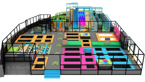 Parc de <span class=keywords><strong>trampoline</strong></span> d'aire de jeux intérieure commerciale <span class=keywords><strong>Protection</strong></span> de l'environnement de haute qualité en plastique coloré taille personnalisée pour les enfants - Product Image 4
