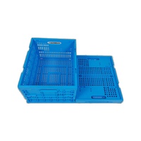 Panier de rangement pliable en plastique en maille ventilée, boîte pliable, caisse pliable en plastique