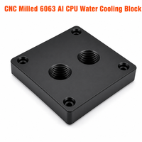 Bloc de refroidissement liquide pour CPU en aluminium 6063 usiné sur mesure par CNC avec micro-ailettes pour circuit de refroidissement liquide PC