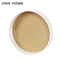 Plateau de service en bois blanc de luxe Jinn Home, porte-gobelet, écologique, plat pour le camping