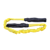 Nuevo tipo 100% poliéster negro ojo a ojo amarillo 3 toneladas redondo Web Sling