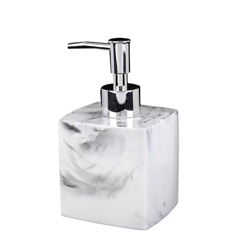 China price marble resin shampoo bottle Shower gel lotion pump bottles hand refillable Body Lotion Plastic Bottle With Pump