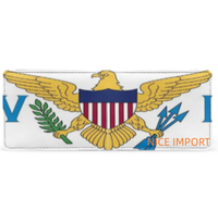 Portefeuille en cuir avec drapeau des Îles Vierges (États-Unis) pour hommes, portefeuille à double pli de grande capacité avec fenêtres pour carte d'identité et plusieurs emplacements pour cartes