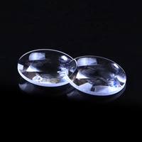 Lentille biconvexe en acrylique avec revêtement AR, diamètre personnalisé, matériau BK7 K9, symétrique, 10 mm-80 mm, grossissement 3D VR, longueur focale 50 mm