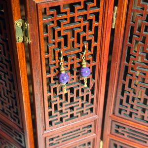 Brincos por Atacado com Pedras Preciosas Acabamento Dourado Brincos de Designer para Varejistas Globais - Product Image 6